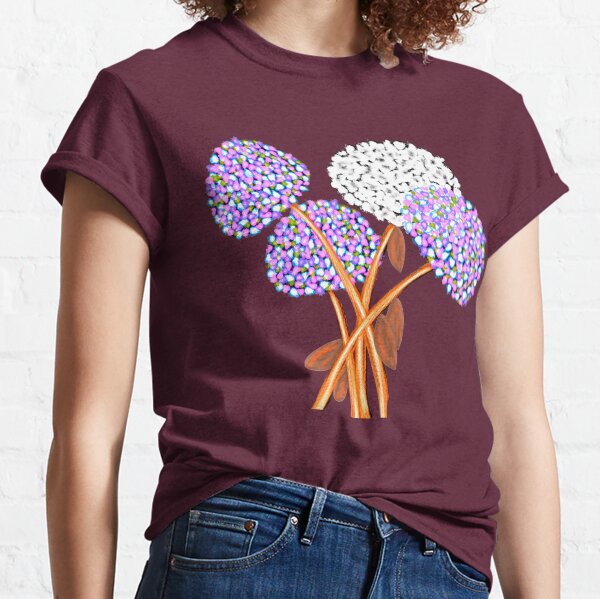 Pom Pom Flowered Bouquet Lavender Classic T-Shirt
