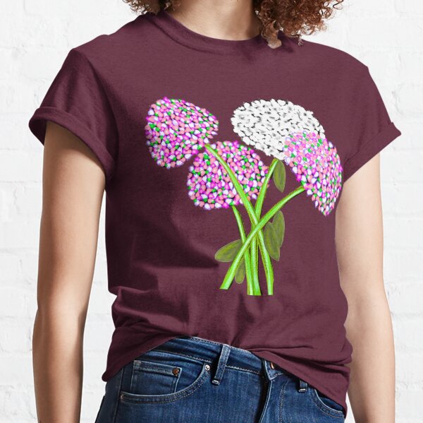 Pom Pom Flowered Bouquet Pink Classic T-Shirt