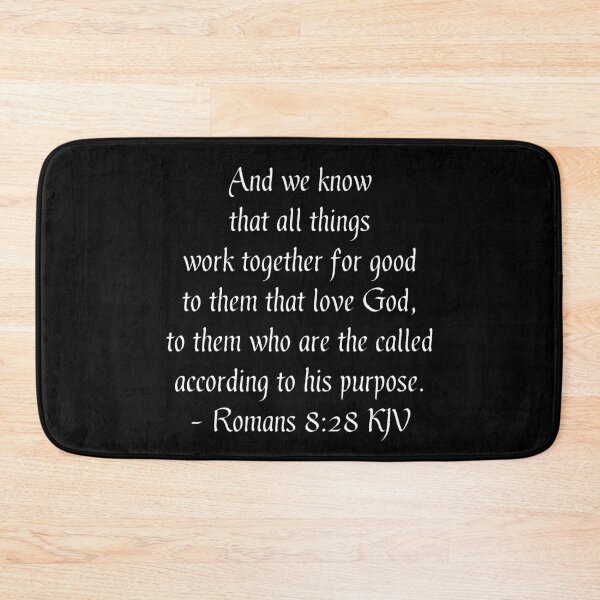 Item preview, Romans 8:28 KJV - White Gothic Print designed and sold by VerShirts.