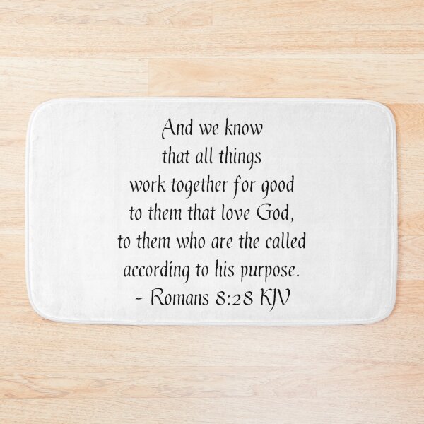Item preview, Romans 8:28 KJV - Black Gothic Print designed and sold by VerShirts.