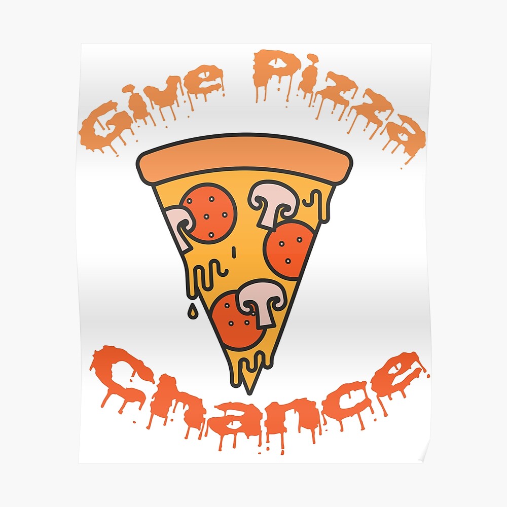 CS204 Make Pizza Not War Color Sticker Give Pizza Chance 