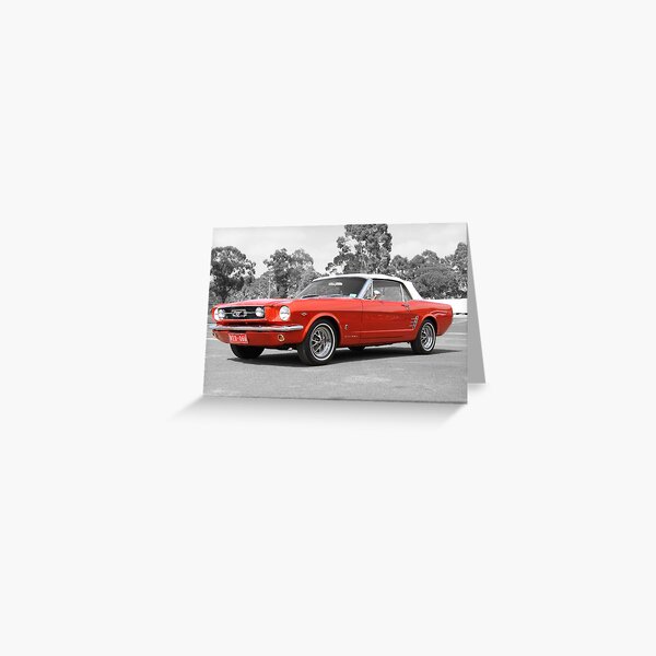 Red Mustang Greeting Card