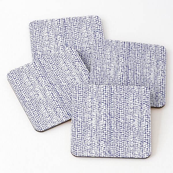 Item preview, Blotchy Spots Pattern 170820 - White on Dark Blue designed and sold by Artberry.