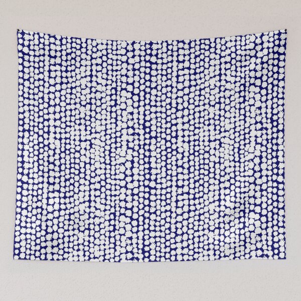 Item preview, Blotchy Spots Pattern 170820 - White on Dark Blue designed and sold by Artberry.