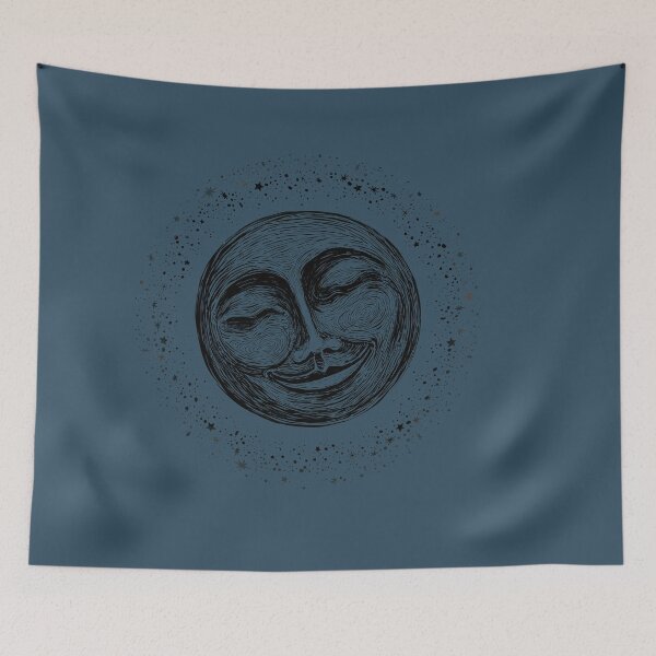 Item preview, Man on The Moon, Full Moon, Wood carved moon face, mystical moon face designed and sold by SleeplessLady.