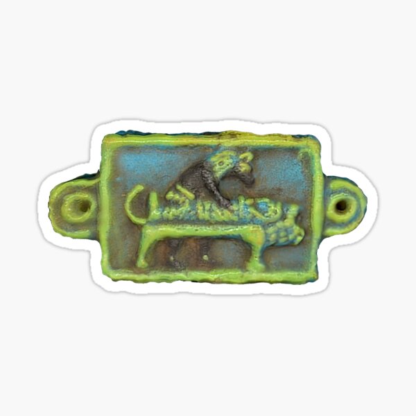 Item preview, Graeco-Roman mummy label of Hasies (showing Anubis embalming the deceased). (2) designed and sold by DotorEaon.