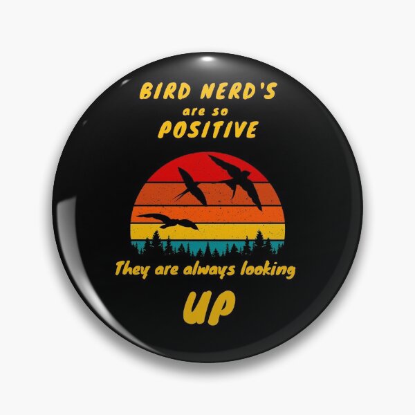 Item preview,  Bird nerd, twitcher and Ornithologist positive vibe retro sunset design. Always looking up. Bird watching, birding and bird nerd. Gift for the bird lover and birdwatching fanatic designed and sold by HaychGee.