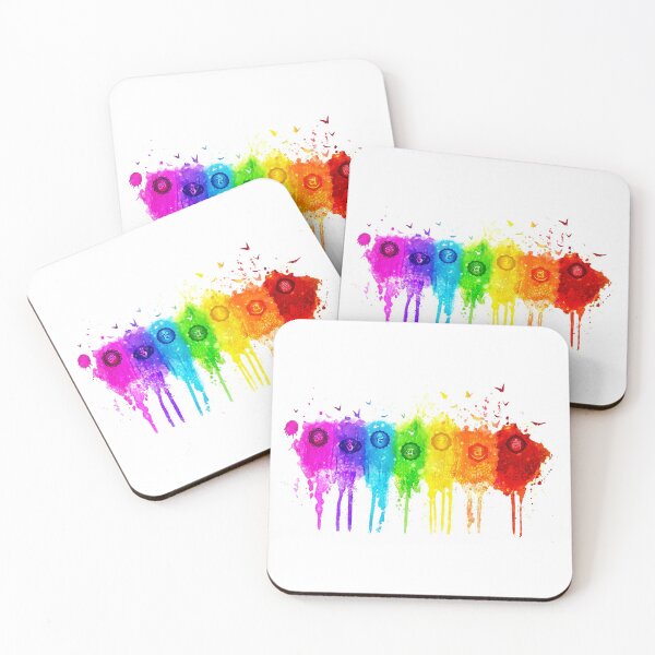Item preview, 7 Chakra Watercolors With Symbols - HWBG designed and sold by chakraplaza.