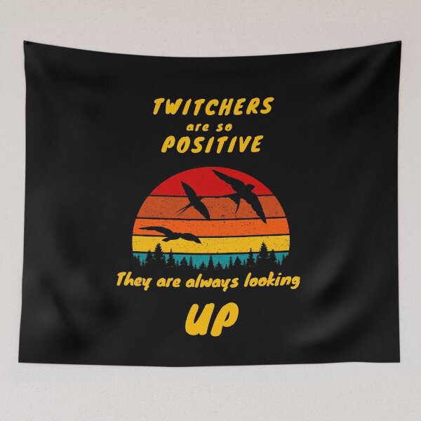 Item preview, Bird nerd, twitcher and Ornithologist positive vibe retro sunset design. Always looking up. Bird watching, birding and bird nerd. Gift for the bird lover and birdwatching fanatic designed and sold by HaychGee.