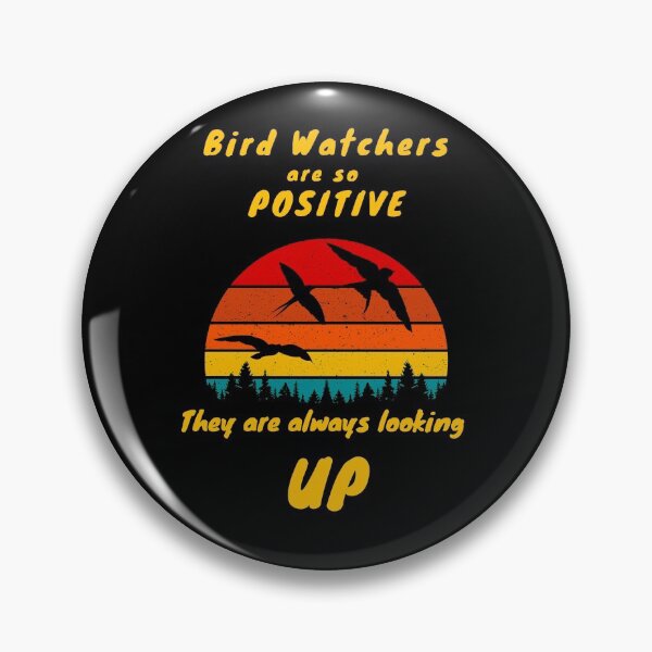 Item preview, Bird nerd, twitcher and Ornithologist positive vibe retro sunset design. Always looking up. Bird watching, birding and bird nerd. Gift for the bird lover and birdwatching fanatic designed and sold by HaychGee.