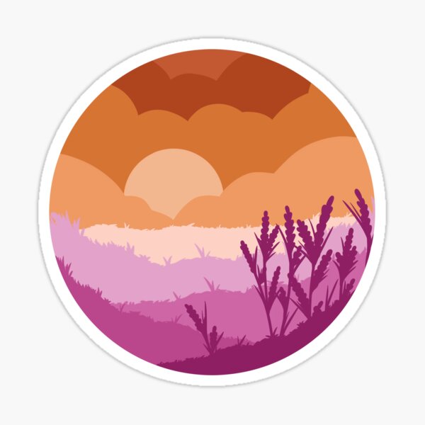 "subtle" lesbian flag Sticker