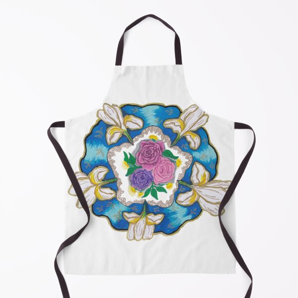Item preview, Lilies on Blue with Roses designed and sold by KStevensonart.
