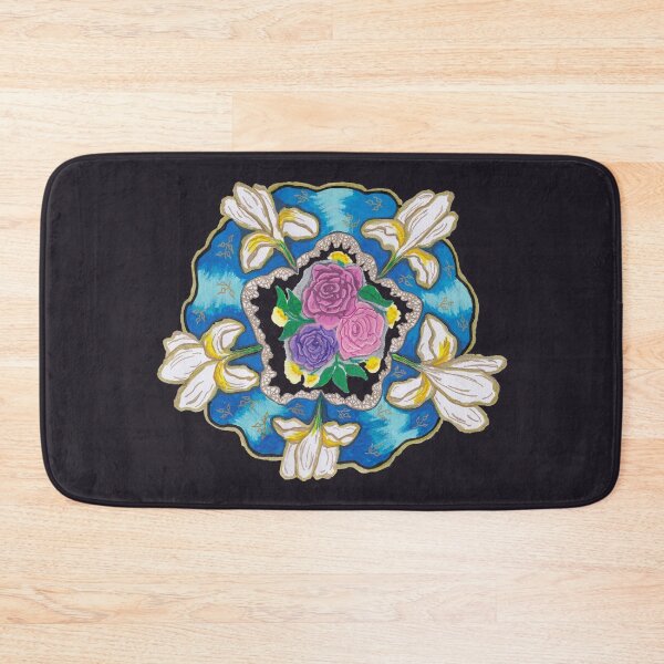 Item preview, Lilies on Blue with Roses designed and sold by KStevensonart.