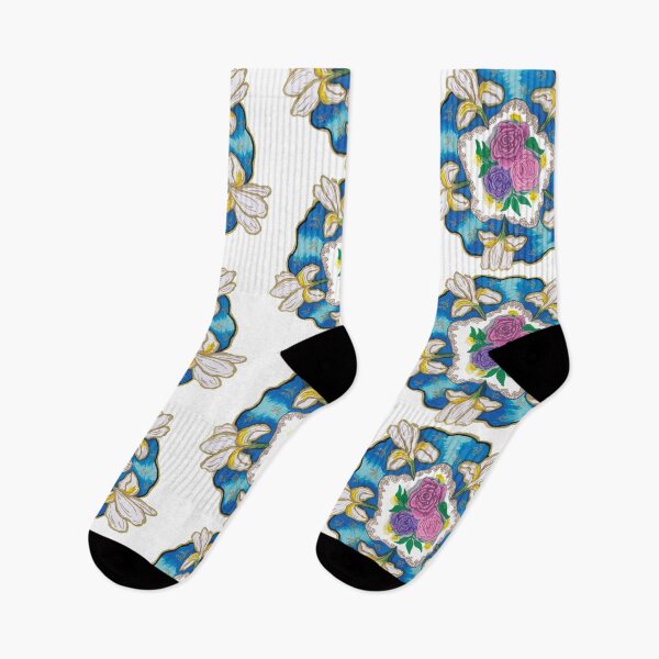 Item preview, Lilies on Blue with Roses designed and sold by KStevensonart.