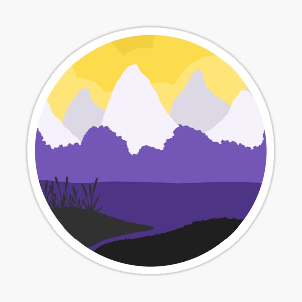 "subtle" nonbinary flag Sticker