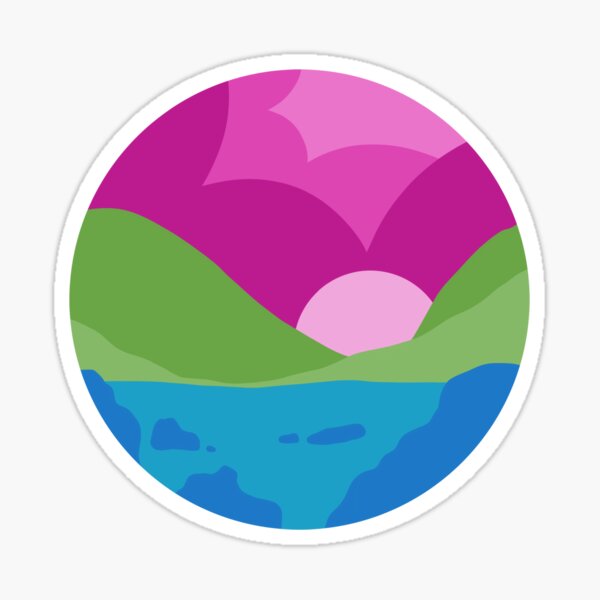 "subtle" polysexual flag Sticker