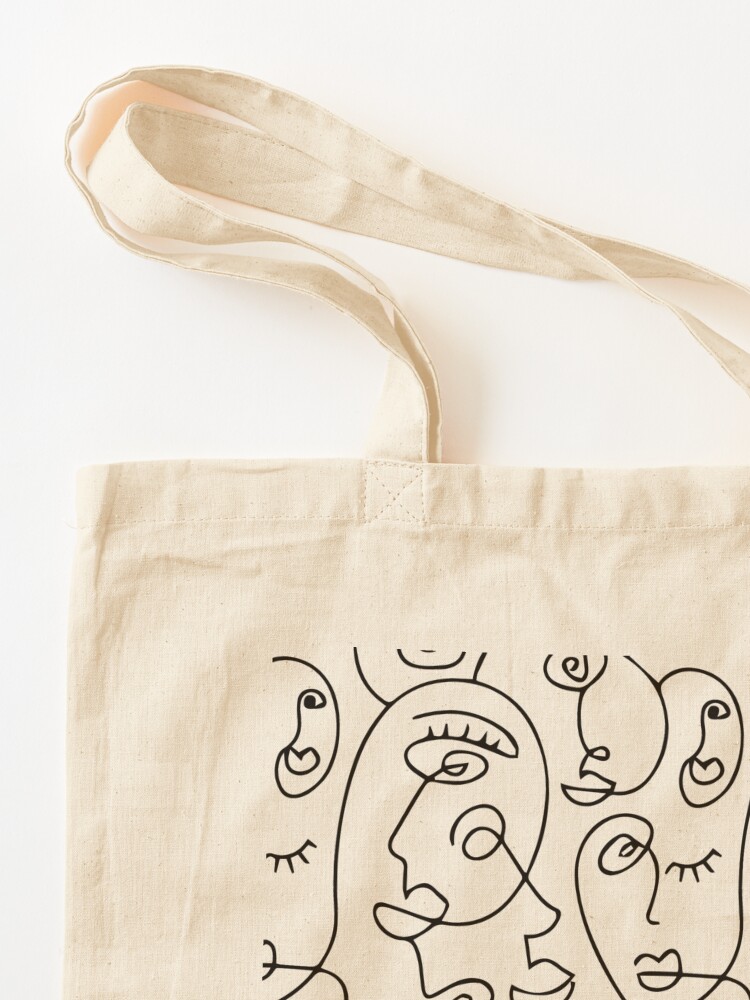 visage abstrait Bags Tote Bag