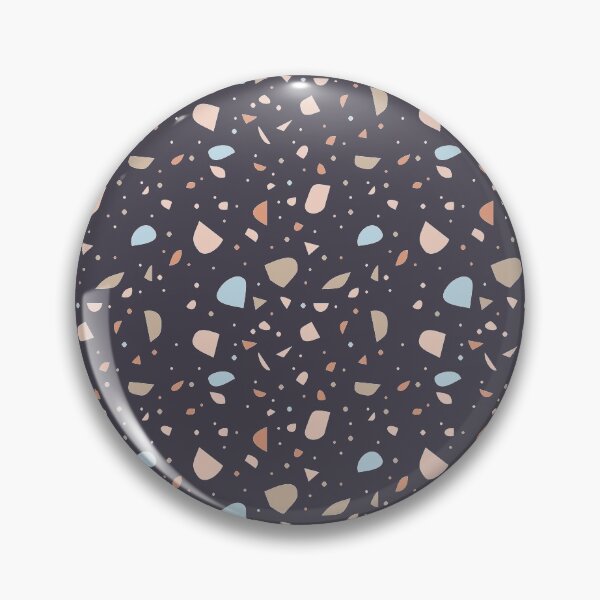 Item preview, Terazzo Blue Brown and Orange on Dark Grey Pattern designed and sold by Alicia Chee.