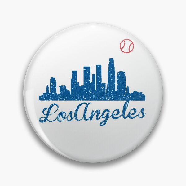 Item preview, Los Angeles City Skyline Baseball Red White and Blue L.A. LA Distressed Design designed and sold by awonacott.
