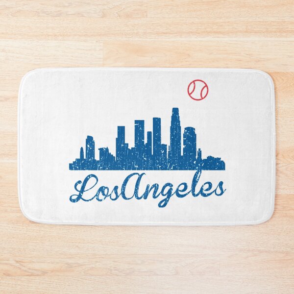 Artikelvorschau, Los Angeles City Skyline Baseball Rot Weiß und Blau LA LA Distressed Design entworfen und verkauft von awonacott.