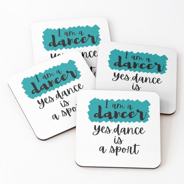 Item preview,  I am a dancer. Yes, dance is a sport conversation black font. designed and sold by TallOne-apparel.