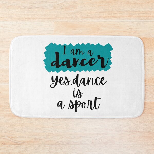 Item preview,  I am a dancer. Yes, dance is a sport conversation black font. designed and sold by TallOne-apparel.