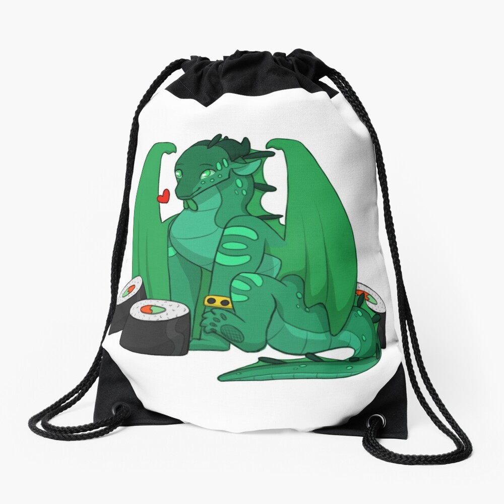 Turtle and Sushi Drawstring Bag