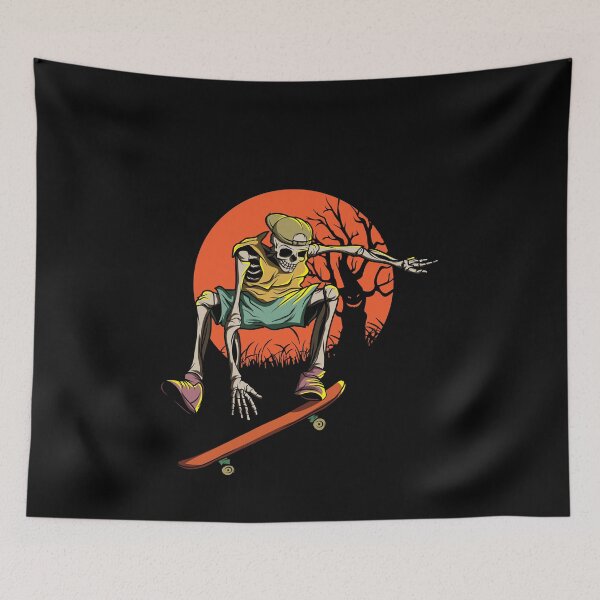 Item preview, Skeleton Skater In Halloween With Skateboard designed and sold by AxzoGerman.