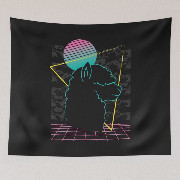 Item preview, VaporWave Alpaca designed and sold by girlsgetgadgets.