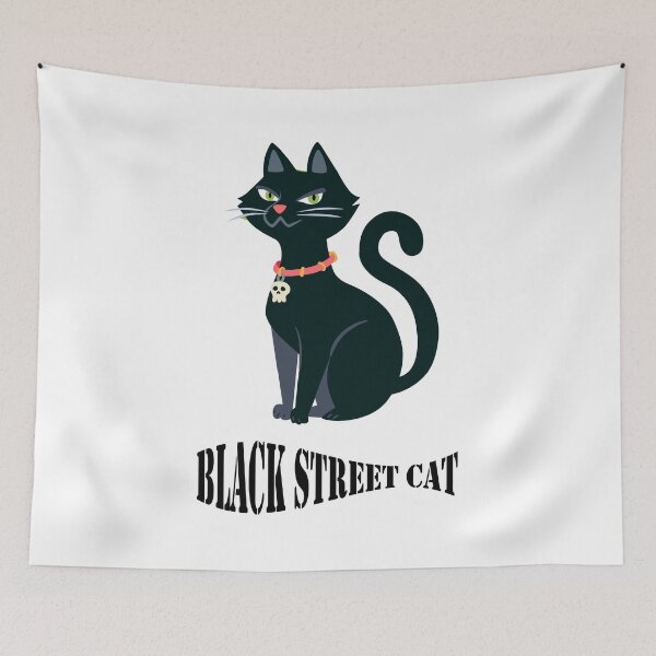 Item preview, Black Street Cat savage cat gift for black cat lover designed and sold by Artysneak.