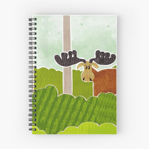 Item preview, Cute Moose in the forest with large antlers and a curious look on its face. designed and sold by Kelly Lees.