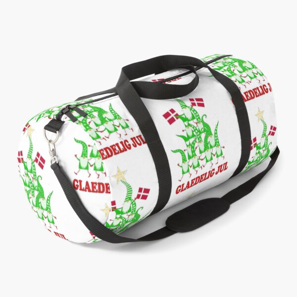 Artikelvorschau, Glaedelig Jul Nordic Gnomes Weihnachtsbaum Tomte Nisse Fahnen Dänische Flagge entworfen und verkauft von funnytshirtemp.
