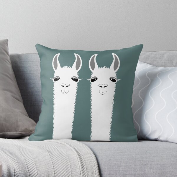 LLAMA TWINS Throw Pillow