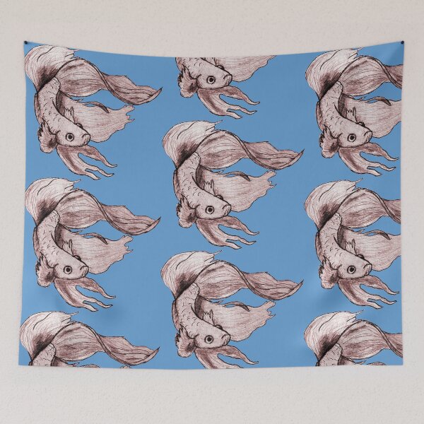 Item preview, Red Fighting Fish  designed and sold by Tessa Bryden.