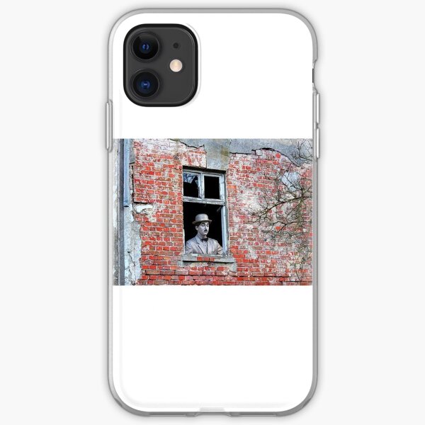 charlie chaplin looking on iPhone Soft Case