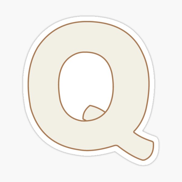 letter q white sticker by ziphgames redbubble