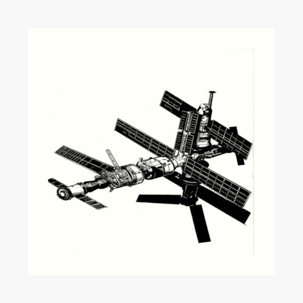 Mir Space Station Art Print