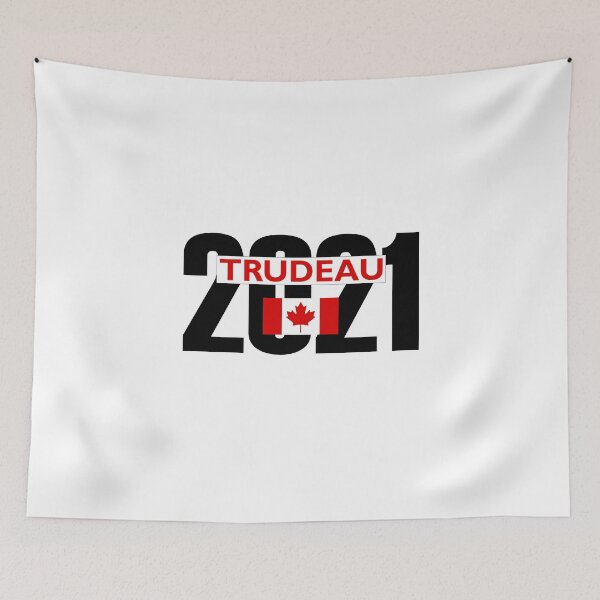 Item preview, Justin Trudeau Over Bold 2021 Canadian Flag Color designed and sold by TinyStarCanada.