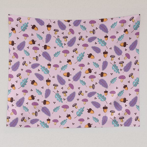 Item preview, Neon Autumn Plants Seamless Pattern designed and sold by LotusBlue77.