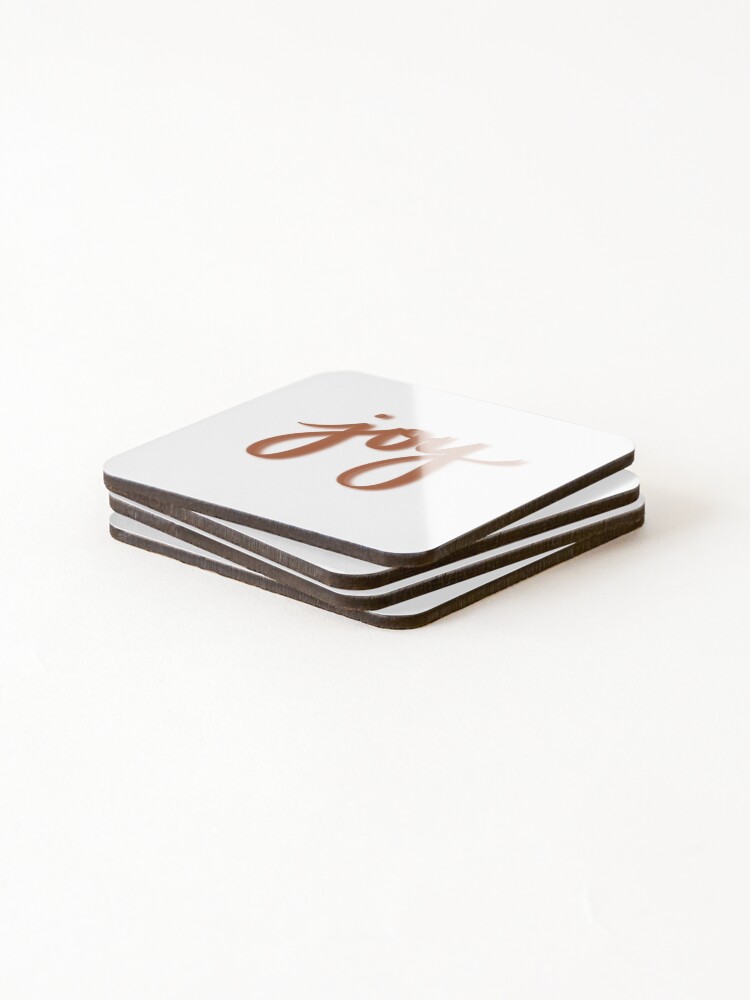 Thumbnail 4 of 5, Coasters (Set of 4), Joy designed and sold by ScriptAndSeed.