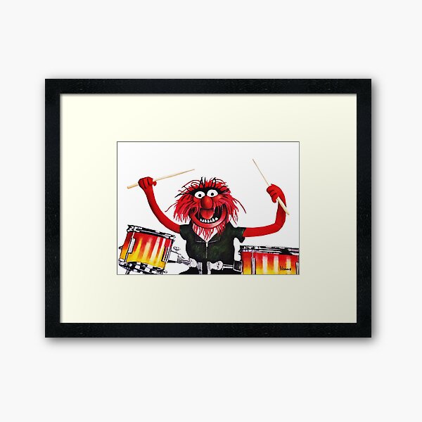 Animal Drummer Framed Art Print