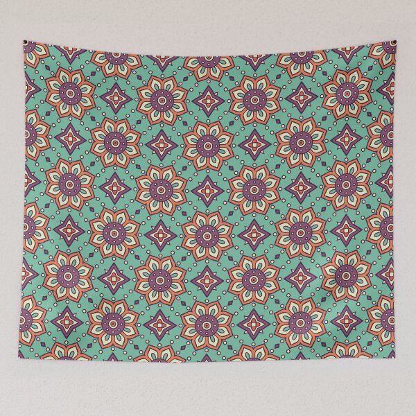 Item preview, Moroccan Red and Purple Flower Pattern  designed and sold by machmigo.