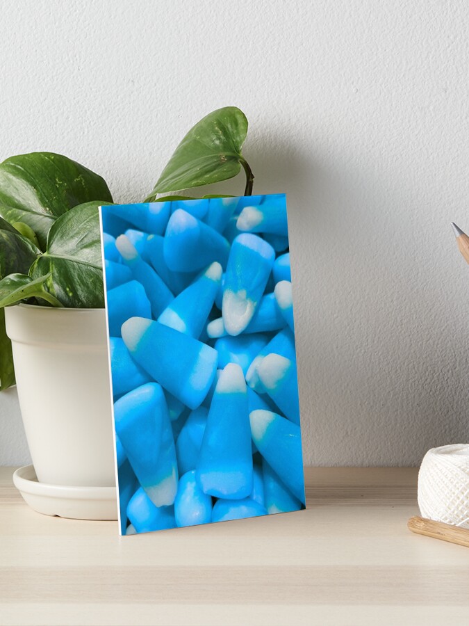 Blue Candy Corn Art Board Print for Sale by CalamityHA