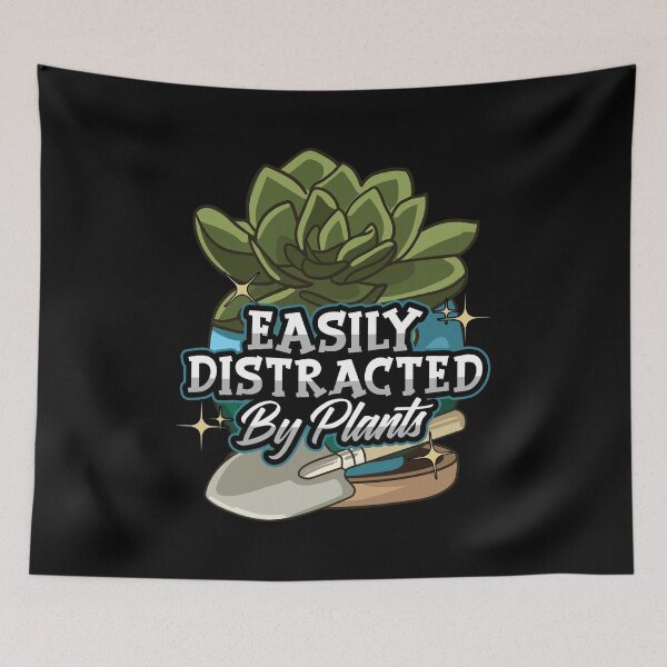 Item preview, Easily Distracted By Plants Funny Gardening designed and sold by perfectpresents.