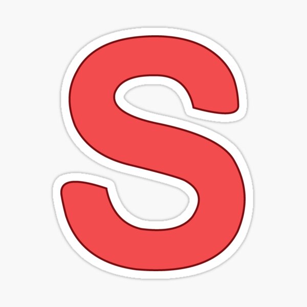 letter s red Sticker