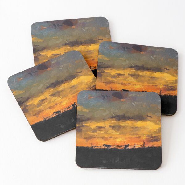 Item preview, Horse Lovers  - Country Horse Sunset - Horse designed and sold by CattlettArt.