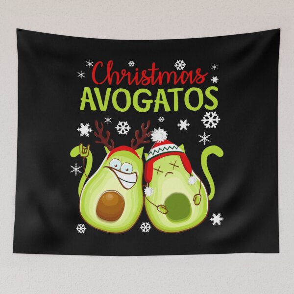 Item preview, Avogato Vegan Christmas Avocado Cat designed and sold by PatelLayla.