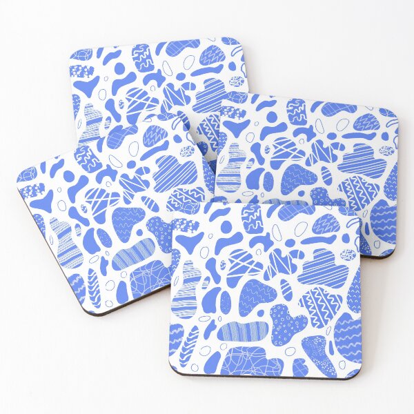 Item preview, Classic Blue and White Organic Shapes Pattern designed and sold by NancyMerkle.