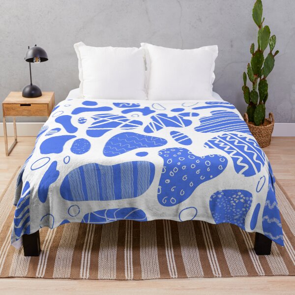 Item preview, Classic Blue and White Organic Shapes Pattern designed and sold by NancyMerkle.
