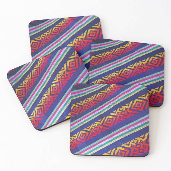 Item preview, Cambaya Azul woven authentic mexican fabric blue stripes rebozo designed and sold by T-Mex.